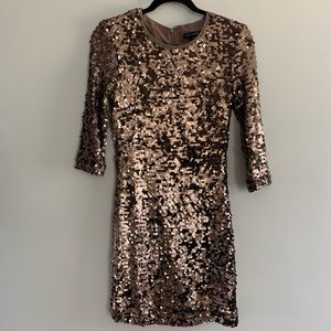 French Connection Long Sleeve Sequin Dress